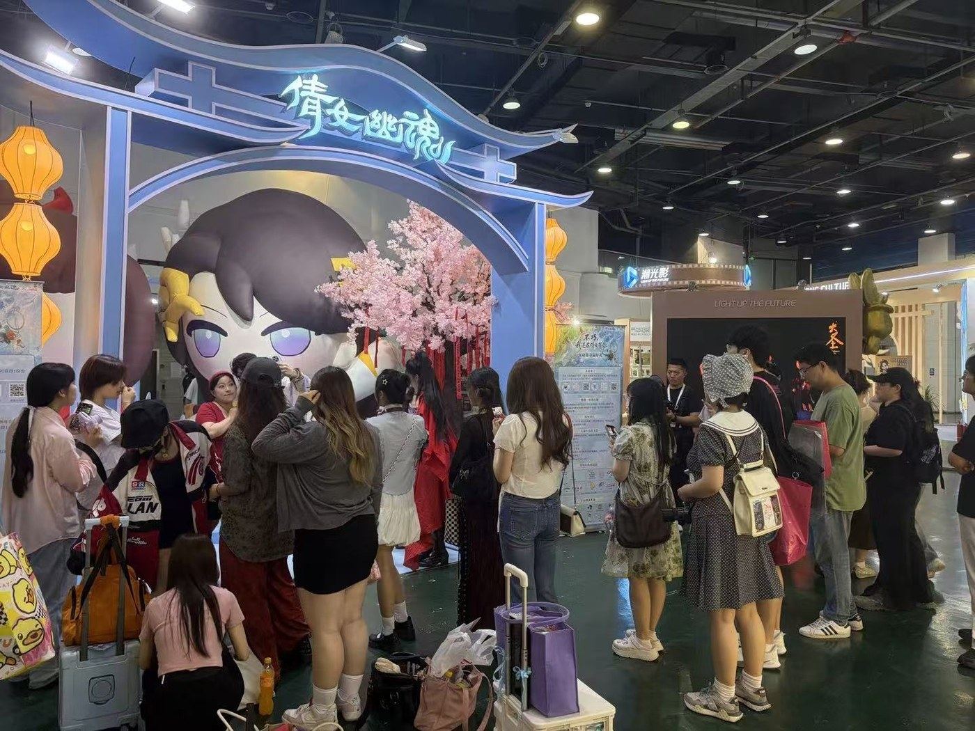 Visitors at the A Chinese Ghost Story CICAF booth