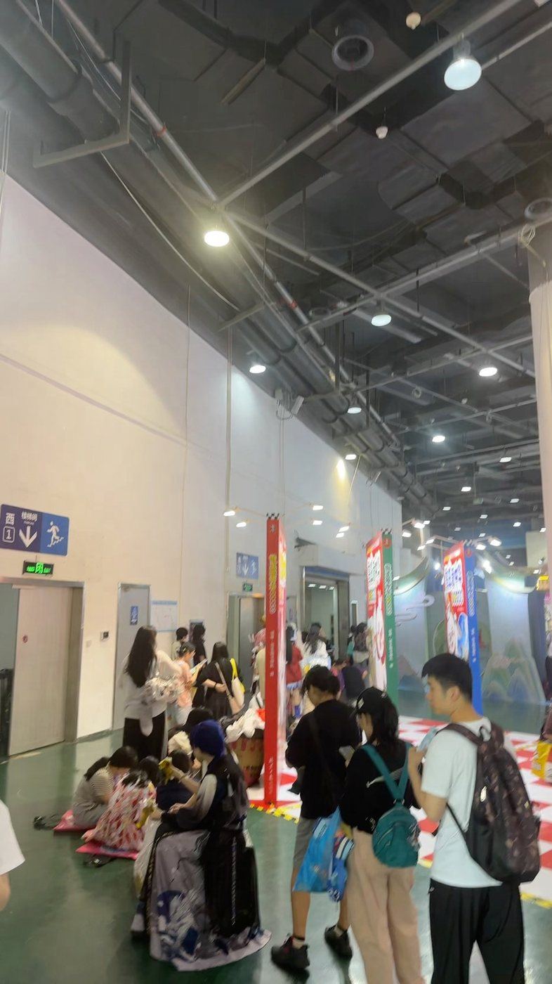 Visitors queueing at the CICAF activation area