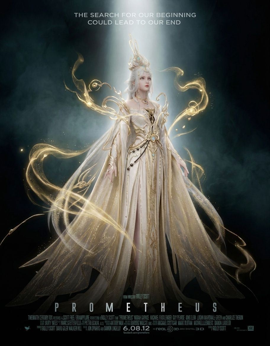Space campaign poster featuring a female Sword Immortal character from A Chinese Ghost Story