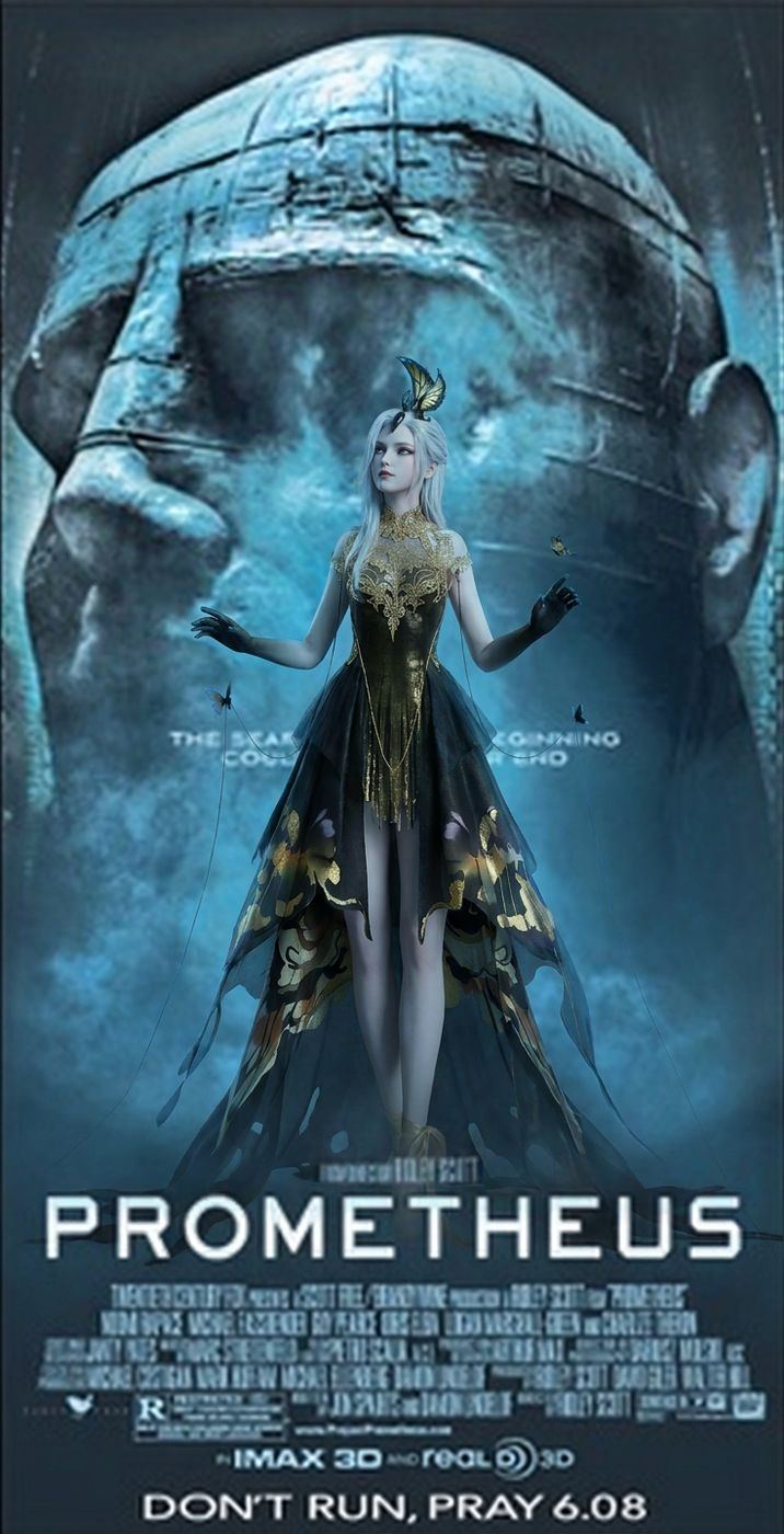 Space campaign poster featuring a female Butterfly Dancer character from A Chinese Ghost Story