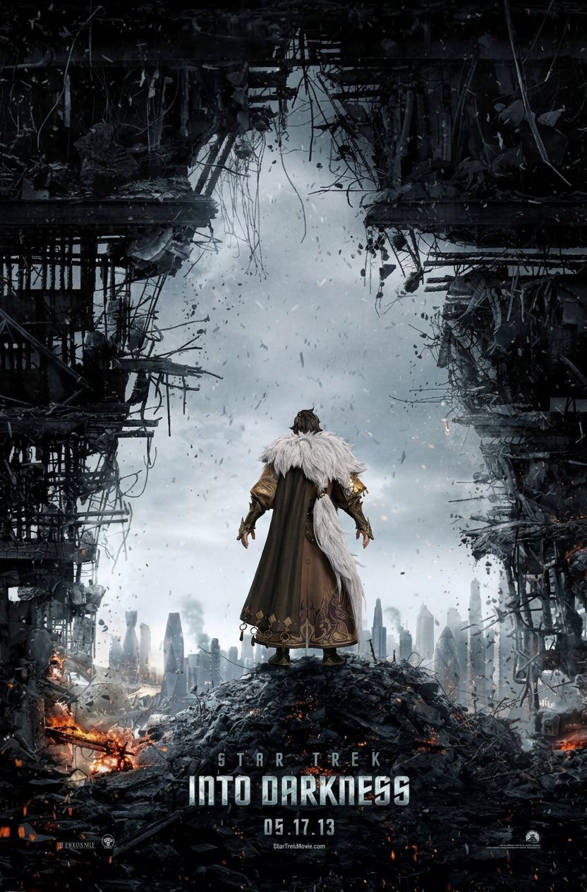 Space campaign poster featuring a male Knight-Errant character from A Chinese Ghost Story