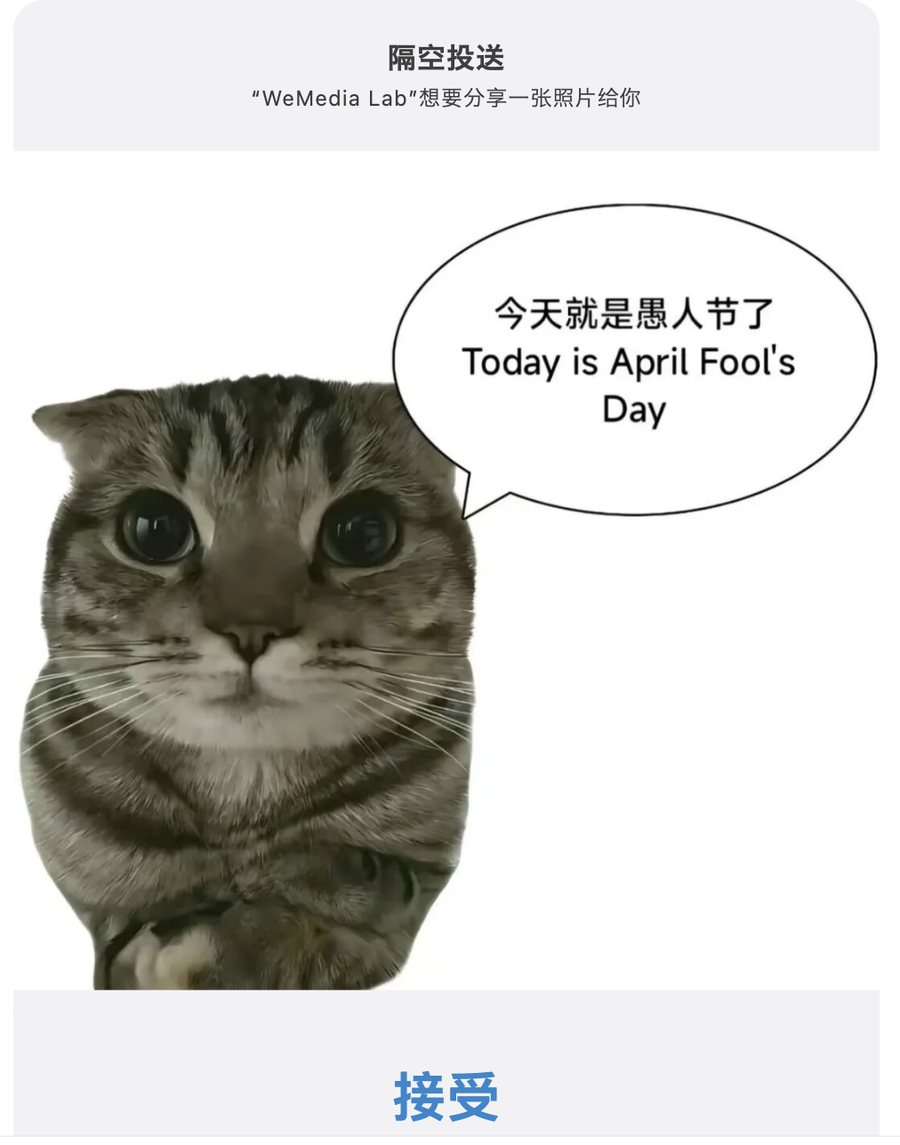 April Fools cat-themed creative visual